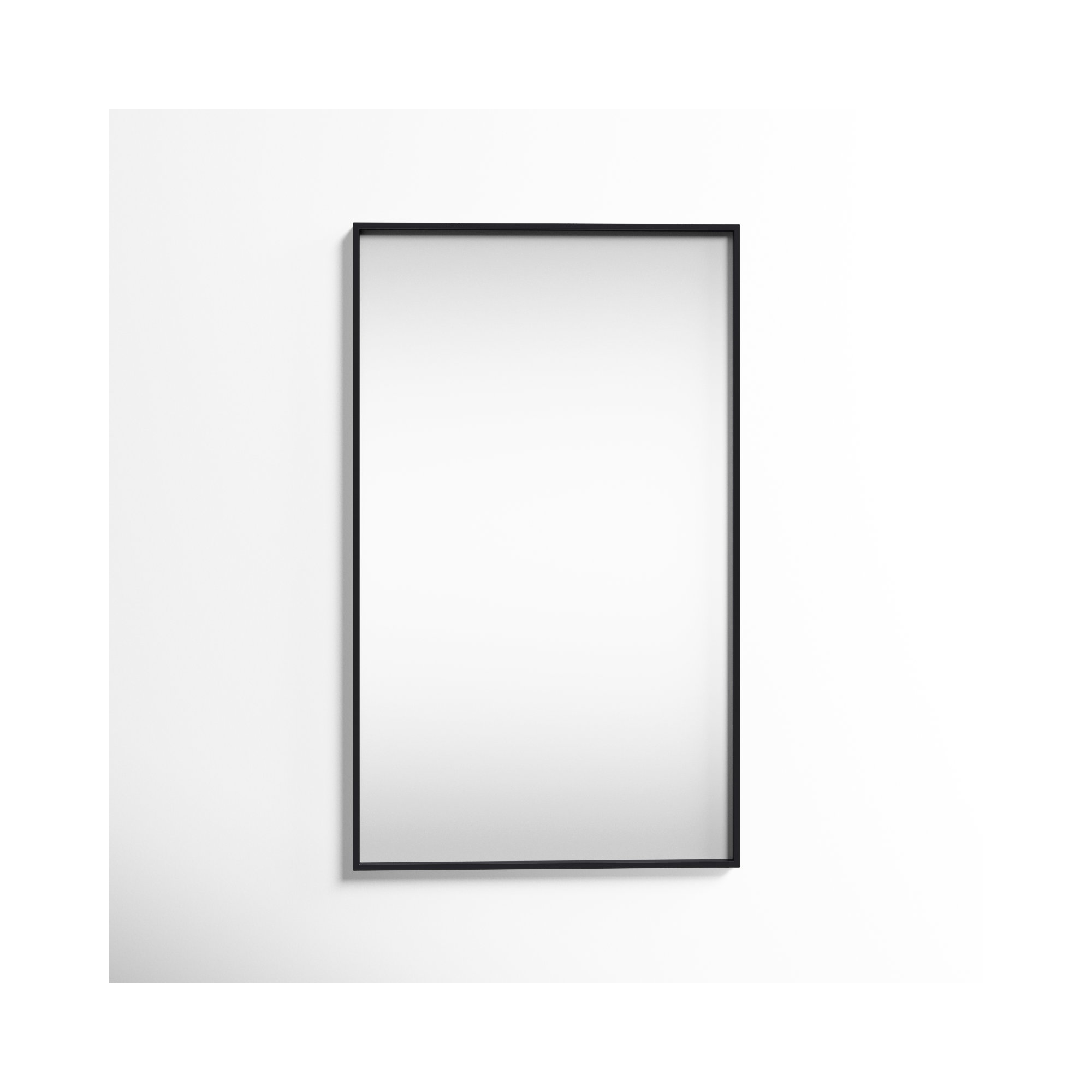 Sabine Metal Rectangle Wall Mirror, 60" x 36", Black