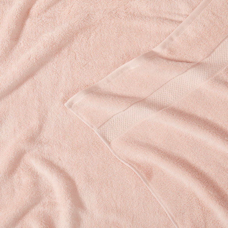 Ensemble de serviettes de bain en mélange de coton 6 pièces Brooklyn, Rosé