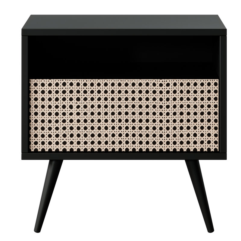 Hodgskin 47cm W Manufactured Wood Bedside Table