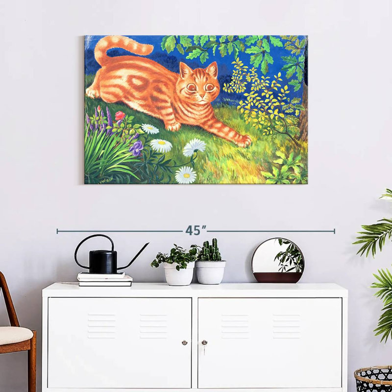 Crowle Cat Stalking, 24" H x 36" W