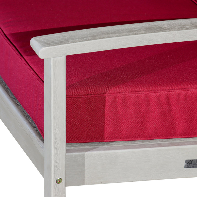 Chaise berçante, Argent / rouge