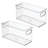 iDesign Plastic Stackable Pantry Bin with Handles - Set of 2 - Clear-108713682