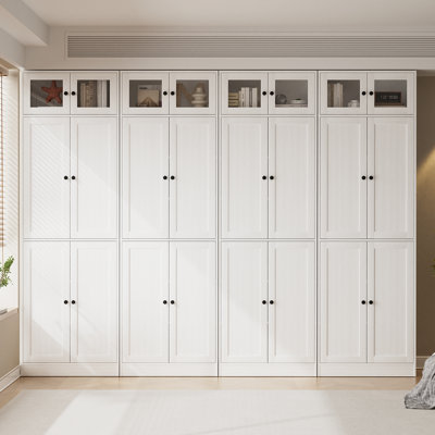 86.7'' H X 94.48'' W Book Cabinet Storage Bookcase Set