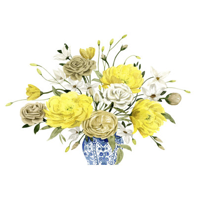 " Yellow And Ultramarine Bouquet III " by Grace Popp