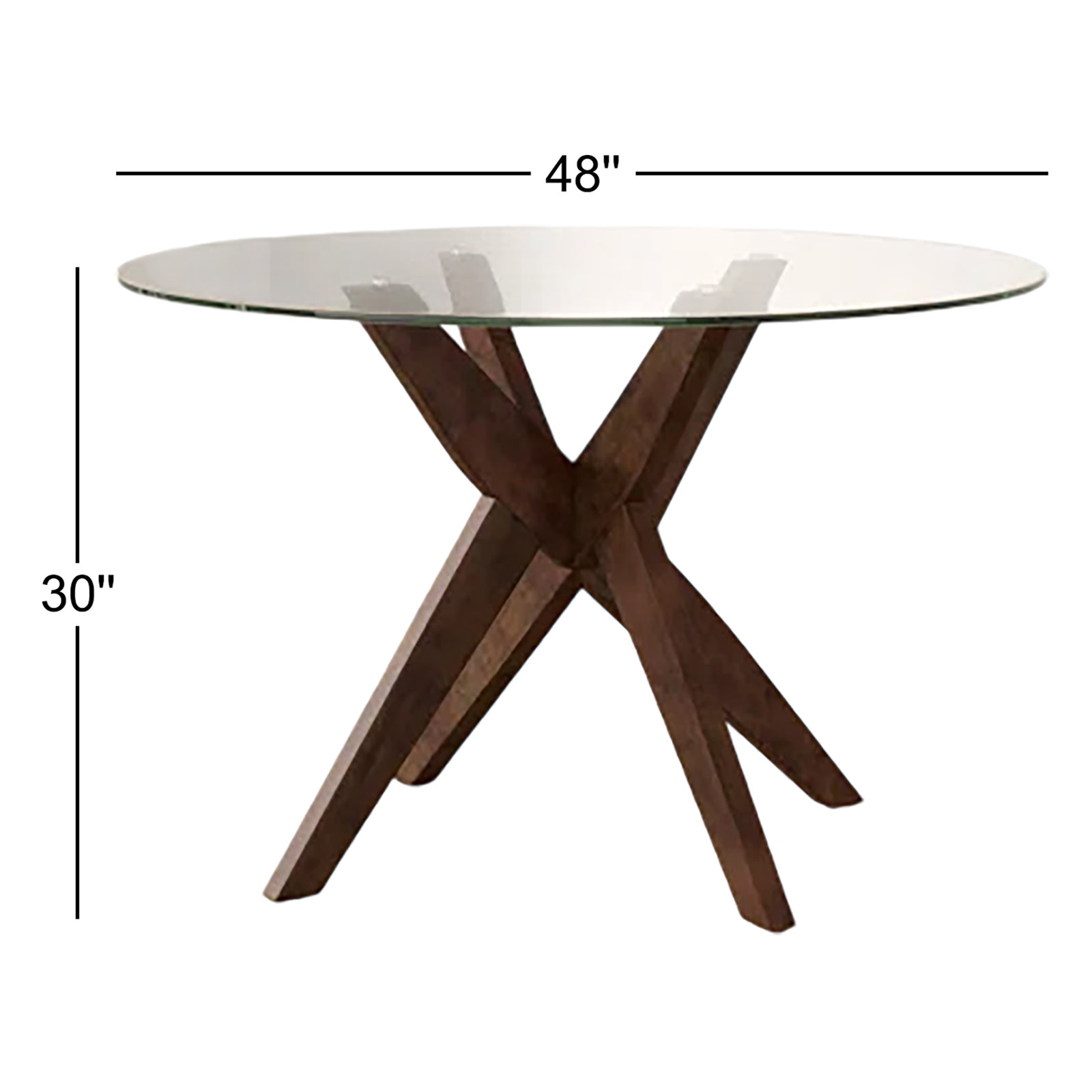 Vosburg 48'' Round Dining Table, Brown