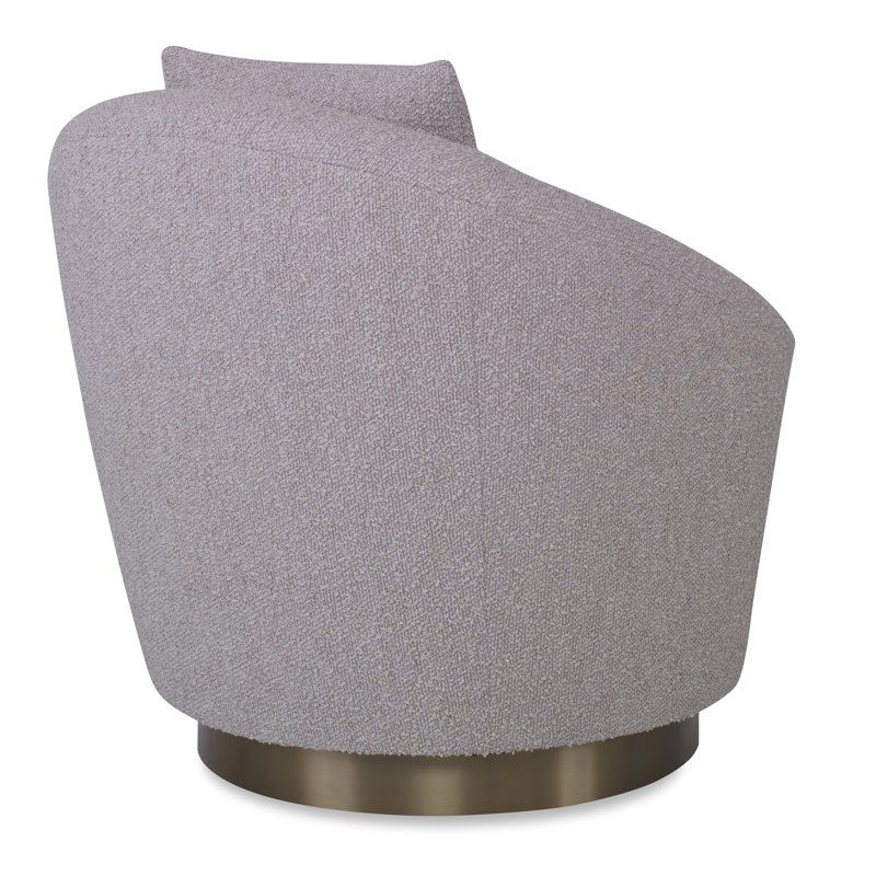 Lumen Swivel Barrel Chair, Filigree Ivory 100% Polyester