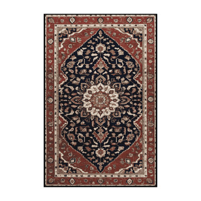 Machine Washable Persian Brown Area Rug