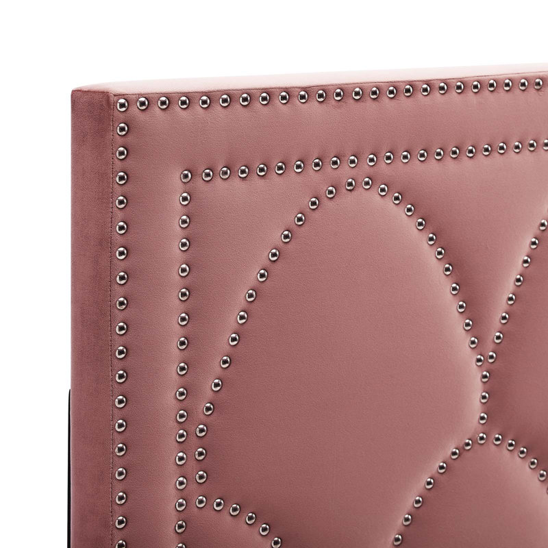 Modway Greta Performance Velvet Headboard, Dusty Rose, King