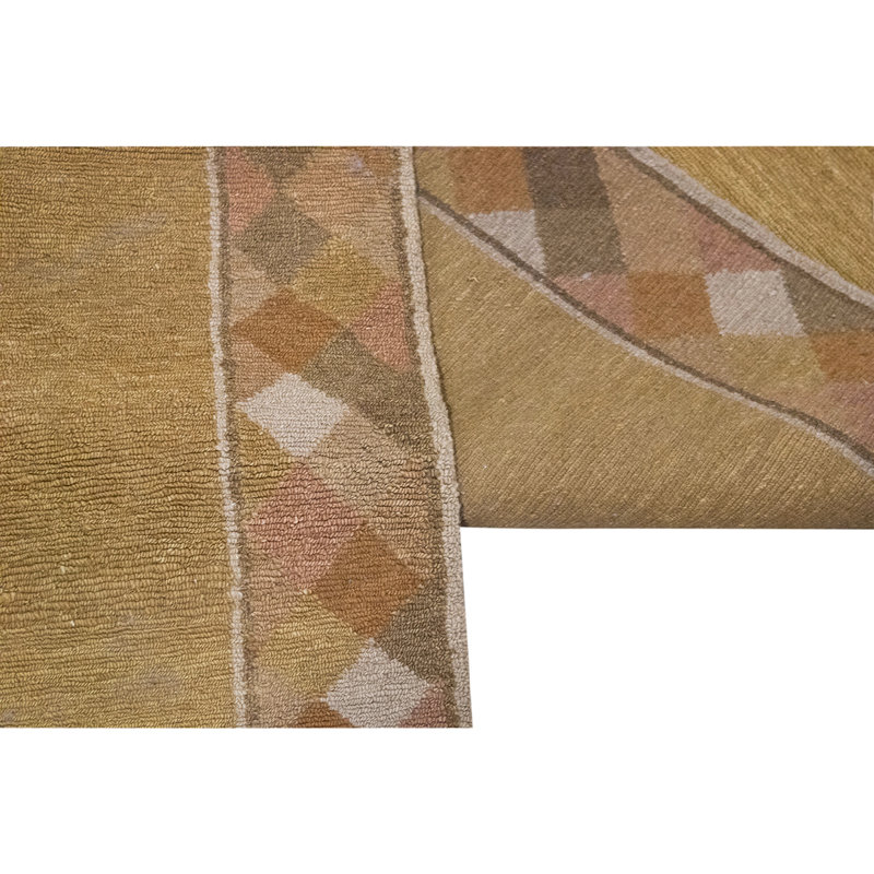 Tapis brun / ivoire de haute qualité noué à la main