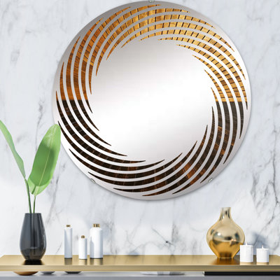 Bronze brillant Symetry IV - Miroir mural en spirale MIR105894 C
