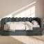 Lit de jour moderne de style ferme, de taille queen, avec lit gigogne-945264778
