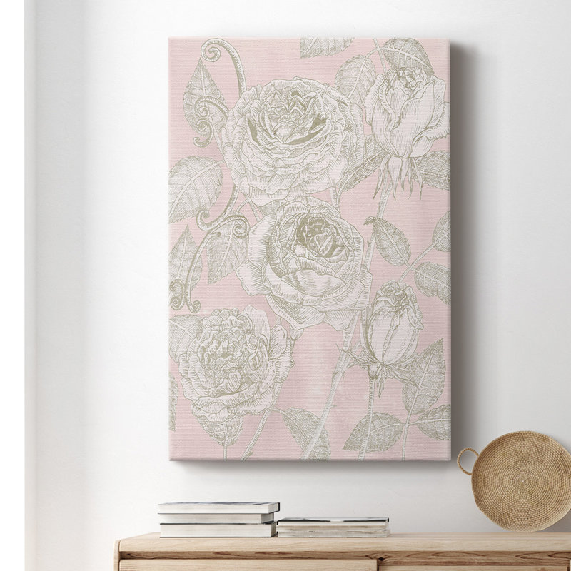 " Blooming Roses I " Painting Print, 18" H x 12" W x 1.5" D