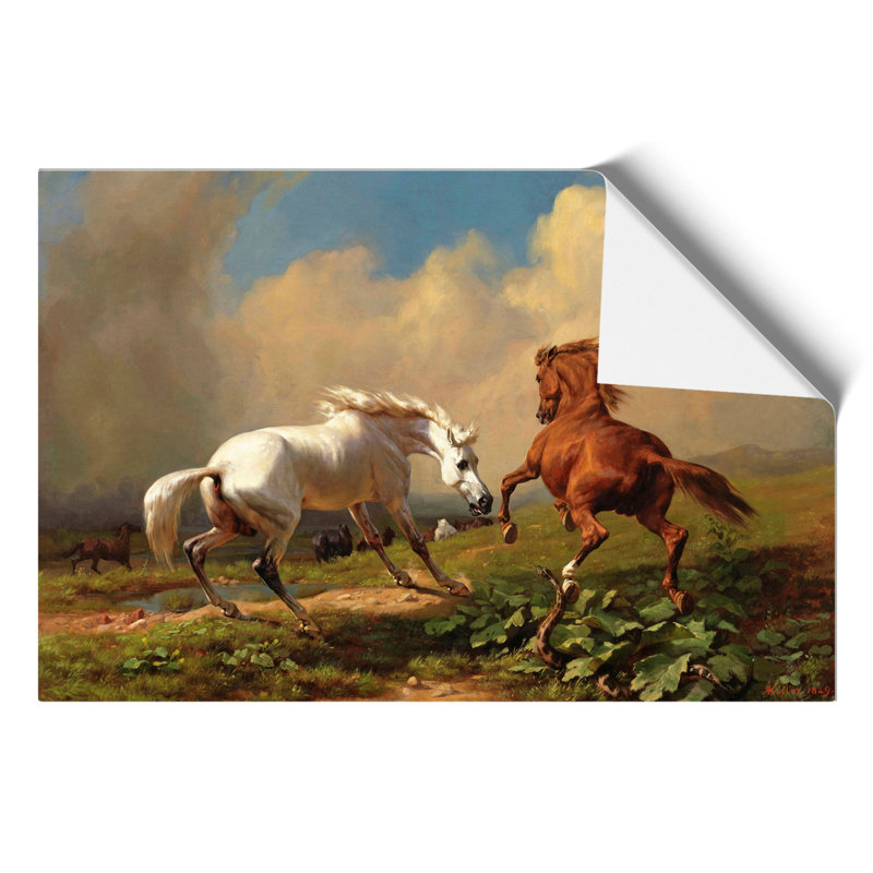 Two Horses by George Stubbs - Frameless Print, 30cm H x 42cm W x 0.1cm D