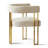 Rienna 18" Seat Height Chenille Upholstered Gold Kitchen Dining Armchair-1018381389
