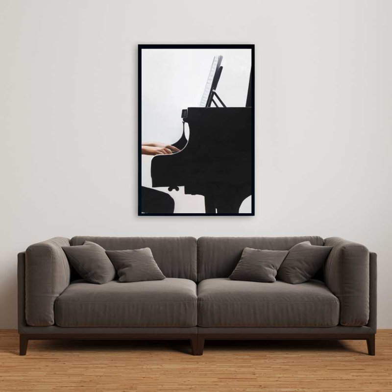 Melody White Bedroom Framed Canvas | Home Decor Art