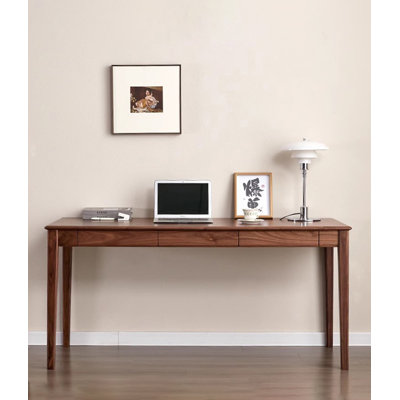 Bureau simple en bois massif avec tiroirs