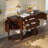 American style solid wood half round sideboard.