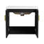 Meuble-lavabo à fermeture en douceur de 60 pouces avec lavabo et petites tablettes de rangement-246925890