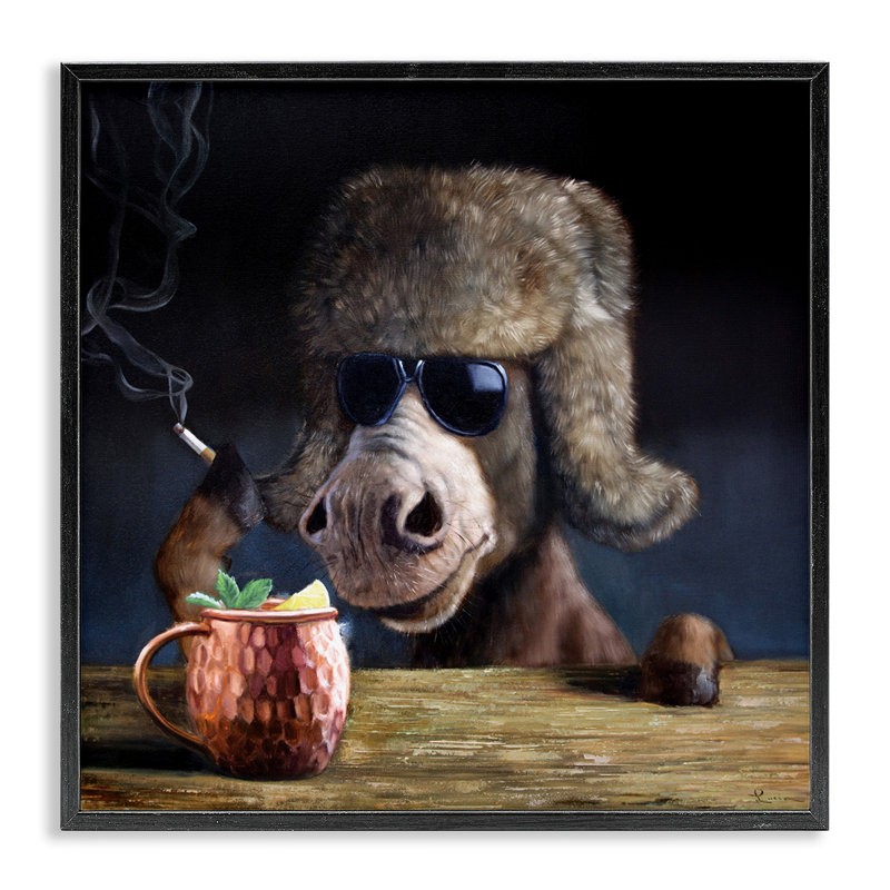 «Moscow Mule», art giclée par Lucia Heffernan, Giclée encadrée noir minuit, H 12 po x l 12 po