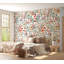 Botanical Wallpaper Wall Mural - Leaves Of Red Berries-2134609683