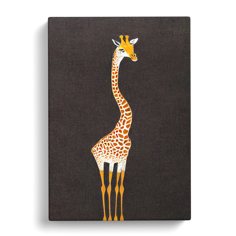 Giraffe Stippling - Wrapped Canvas, 76cm H x 50cm W x 3cm D