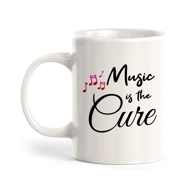 Tasse à café Music is the Cure, Ensemble de verres à lait, Céramique