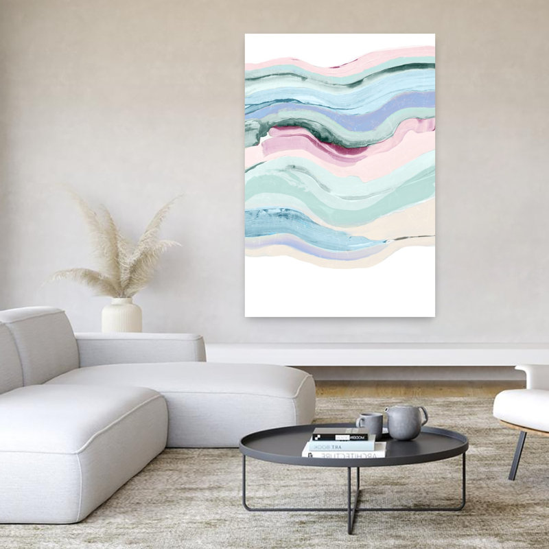 Insistent II, art abstrait serein contemporain, H 60 po x l 40 po