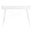 Bureau d'ordinateur, bureau personnel, ordinateur portable, tablettes de rangement, L 48 po, travail, stratifié blanc, métal blanc, contemporain, moderne-1347448770-1347448775