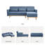 86.6'' 3-Level Adjustable Chenille Reversible L-Shaped Sectional-419267790