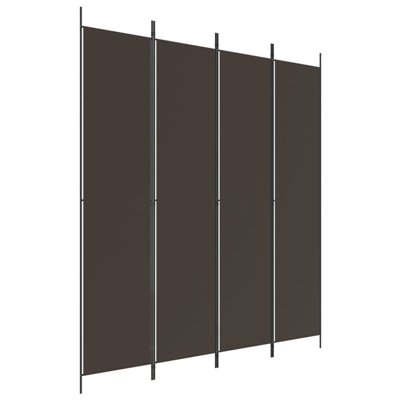 Kasimir Folding Room Divider, 220cm H x 200cm W, Brown, 4