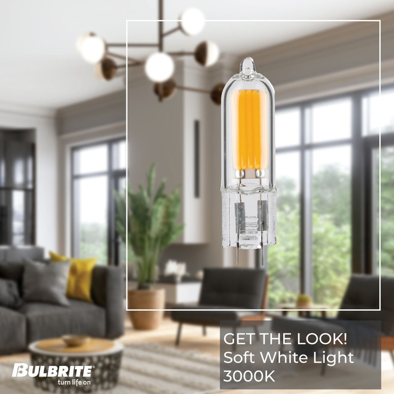 Ampoule T5 1,8 W à intensité variable avec finition en verre transparent et base (GY6.35), 3000