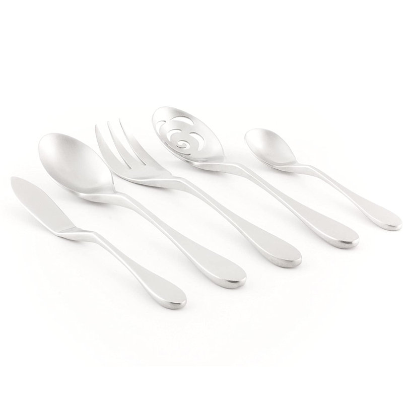 Ensemble de couverts 5 pièces en acier inoxydable 18/10, pour 1