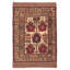 Tapis unique ivoire / rouge noué à la main 6 pi 5 po x 9 pi 2 po Jodh