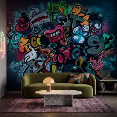 Papier peint mural brique Urban Street Art