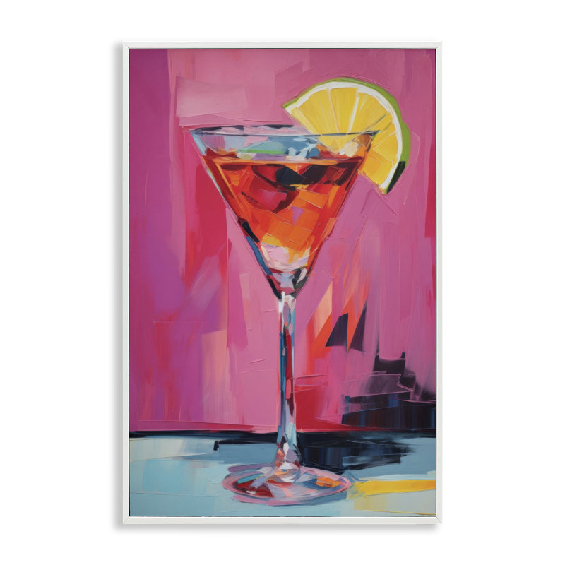 «Pink Lady Cocktail», estampe numérique par LSR Design Studio, H 18 po x l 12 po