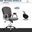 Chaise de bureau en molleton gris foncé, bouton à hauteur réglable ergonomique et mouvement pivotant pour une meilleure performance de travail Siège de bureau rembourré 360 A Productive Day