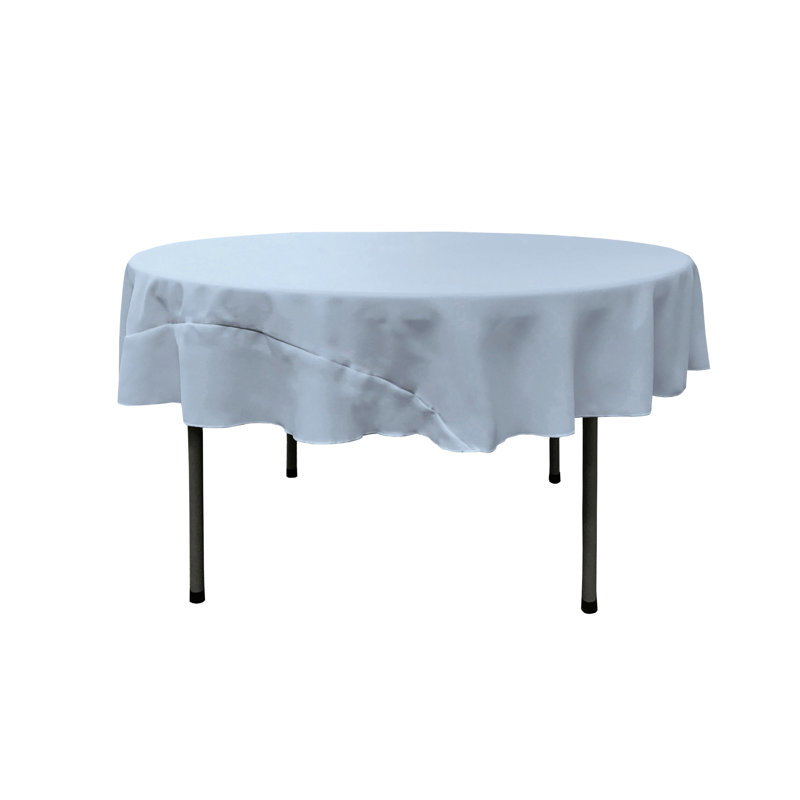 Fisher Solid Color Round Tablecloth, Light Blue, 72" Round