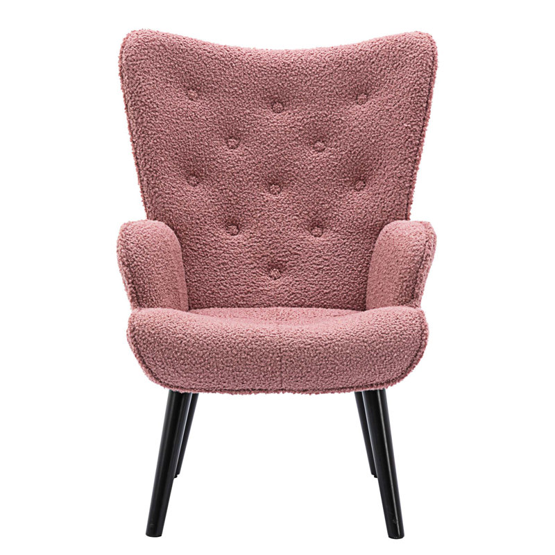Fauteuil rembourré, Combinaison rose brossée