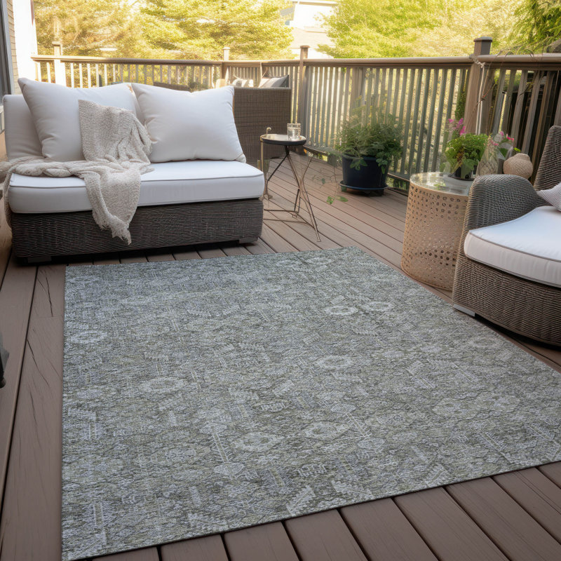 Tapis intérieur / extérieur avec envers antidérapant Morgane, Rectangle 10 pi x 14 pi
