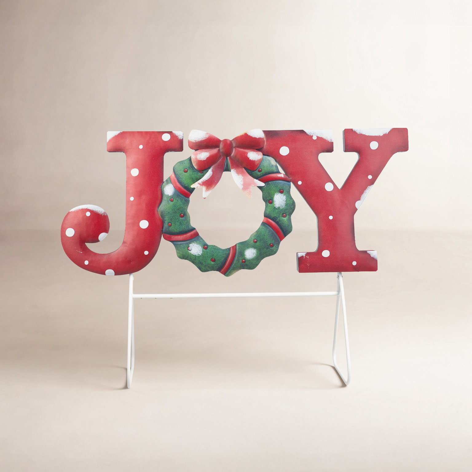Metal Christmas Joy Yard Stake