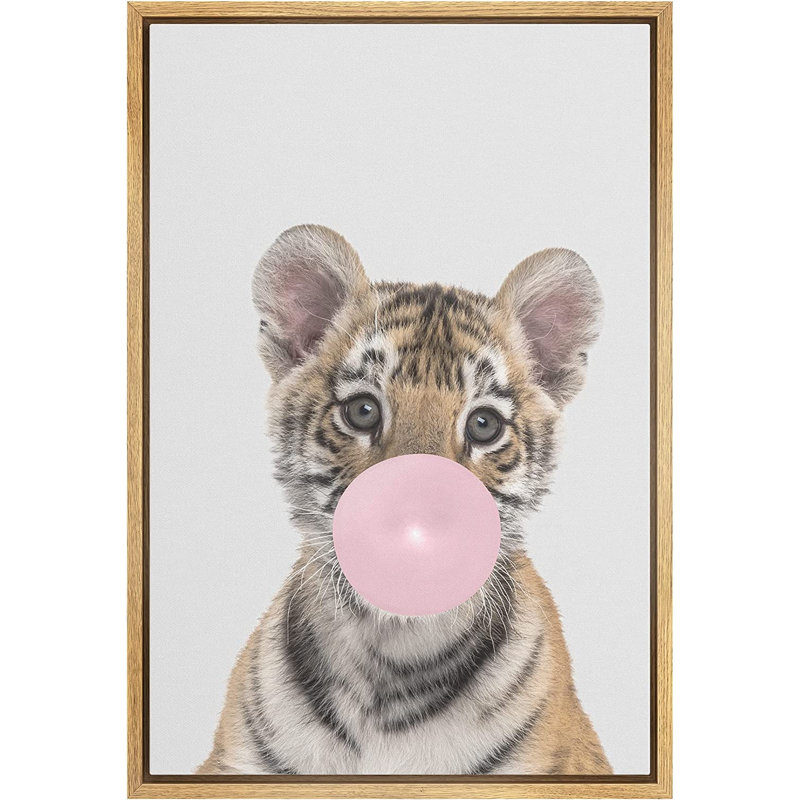 Impression sur toile mignonne, impression sur toile, H 24 po x l 16 po, Cadre naturel