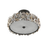 Oyster Shell 3 - Light Semi Flush Mount