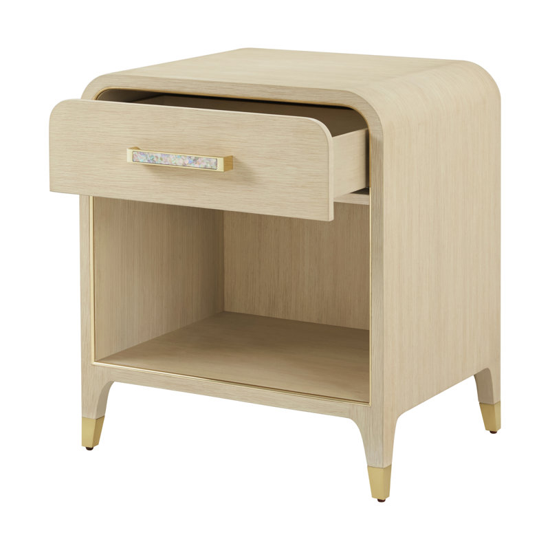 Judith Leiber Couture 1 - Drawer Nightstand, Gold/Gray/Martini