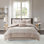 Ensemble d'édredon très grand en chenille taupe 7 pièces Ava