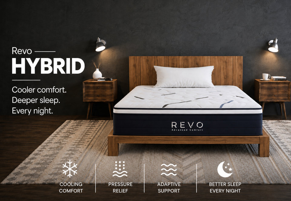 Revo Hybrid: Cooler comfort. Deeper sleep. Every night.