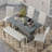 6-Piece Retro Rectangular Dining Table Set-1685954319