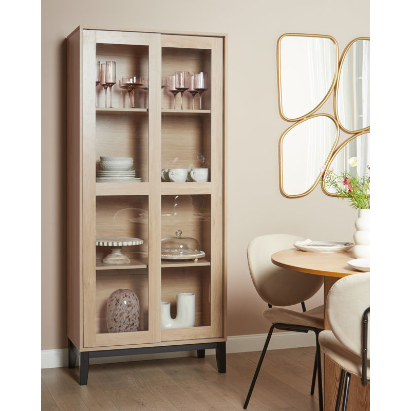 Anze Display Cabinet, Brown