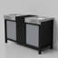 Armoire de salle de bain 55 po Lexora Zilara en noir et gris, avec comptoir et lavabo