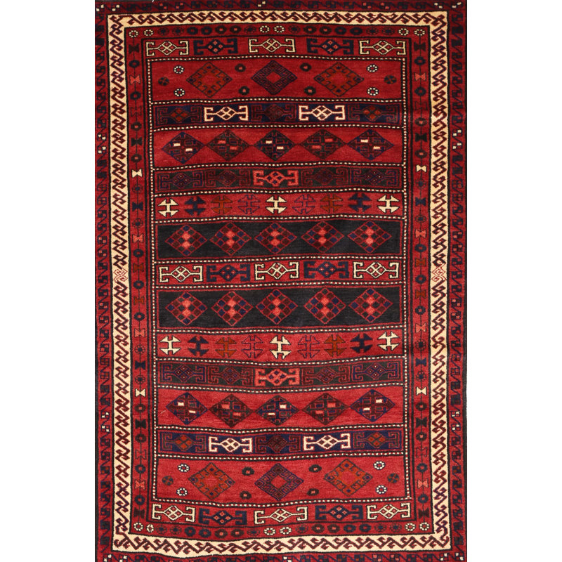 Tapis sud-ouest Mehroon / noir / beige, Rectangle 8 pi x 12 pi