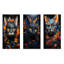 «Pixiebob Pondering Cat Collage», ensemble de 3 impressions sur chat en métal-1556712030